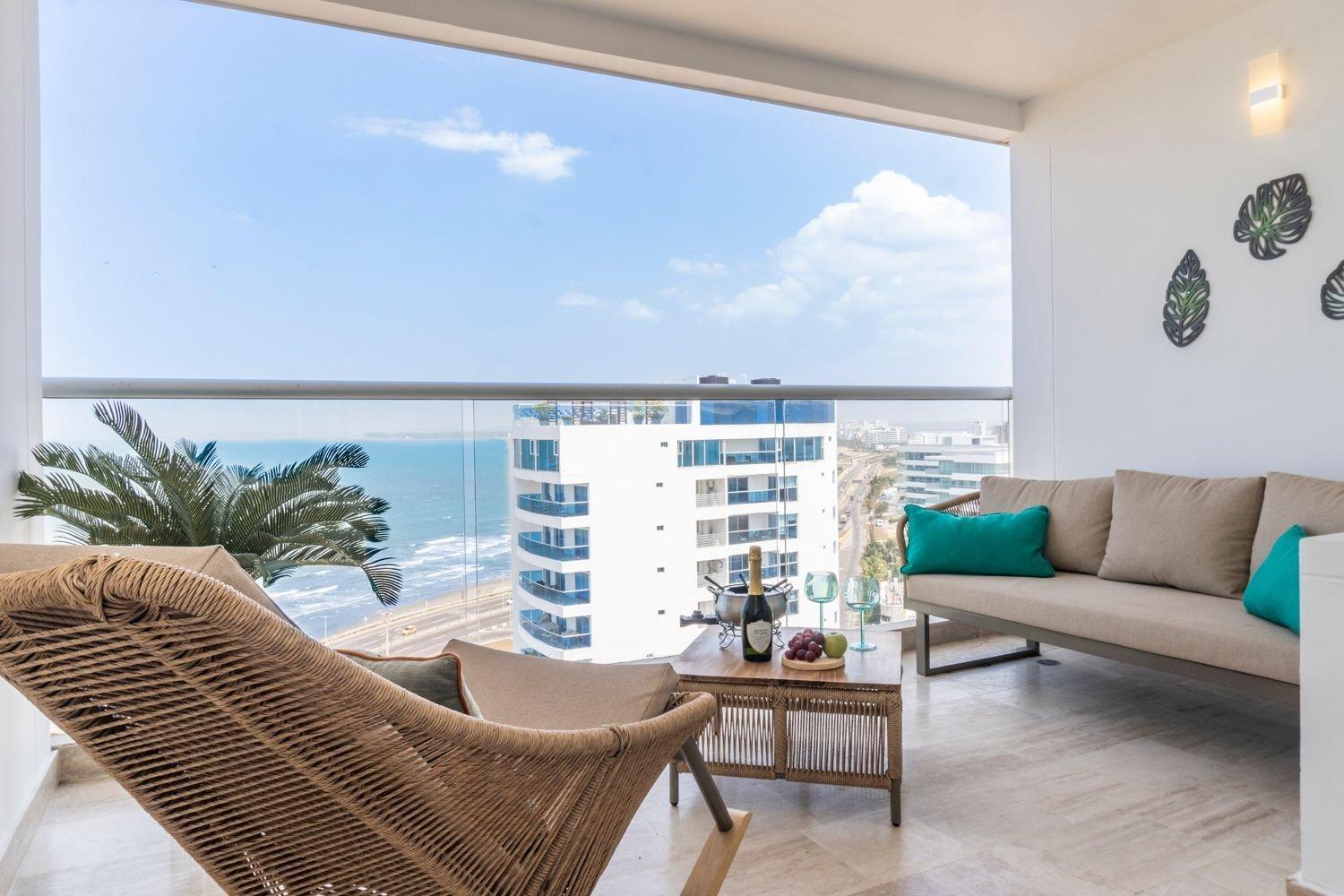 Apartamento Cb1528 Hermosa - Loft Frente Al Mar Crespo Cartagena